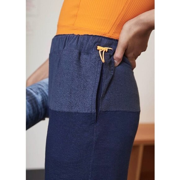 NWT Free People Movement Surfside High-Waist Joggers | Navy Blue & Orange | XS - Picture 2 of 11